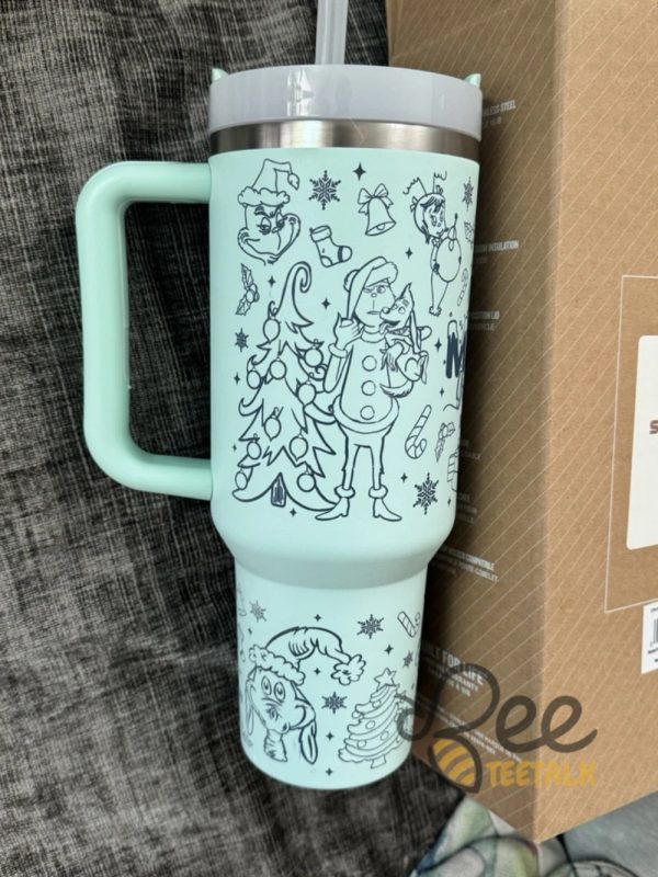 Grinch tumbler 40 oz stanley cup dupe