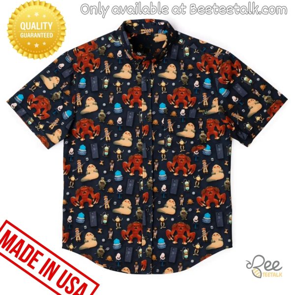 Reprinted star wars jabbas palace creatures hawaiian shirt