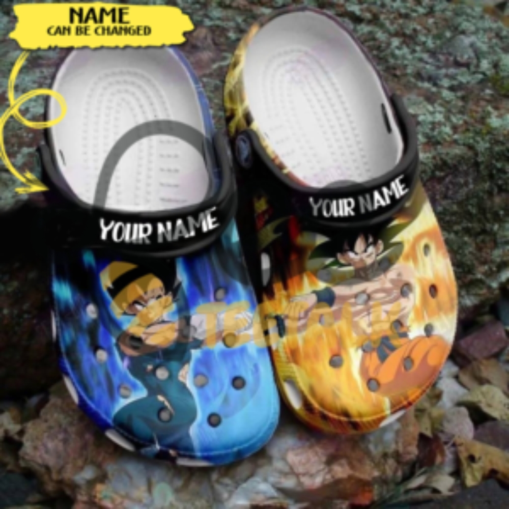 Vegeta And Son Goku Custom Name Clogs (put your custom name in customer note box) 6 Vegeta and Son Goku Custom Name Clogs