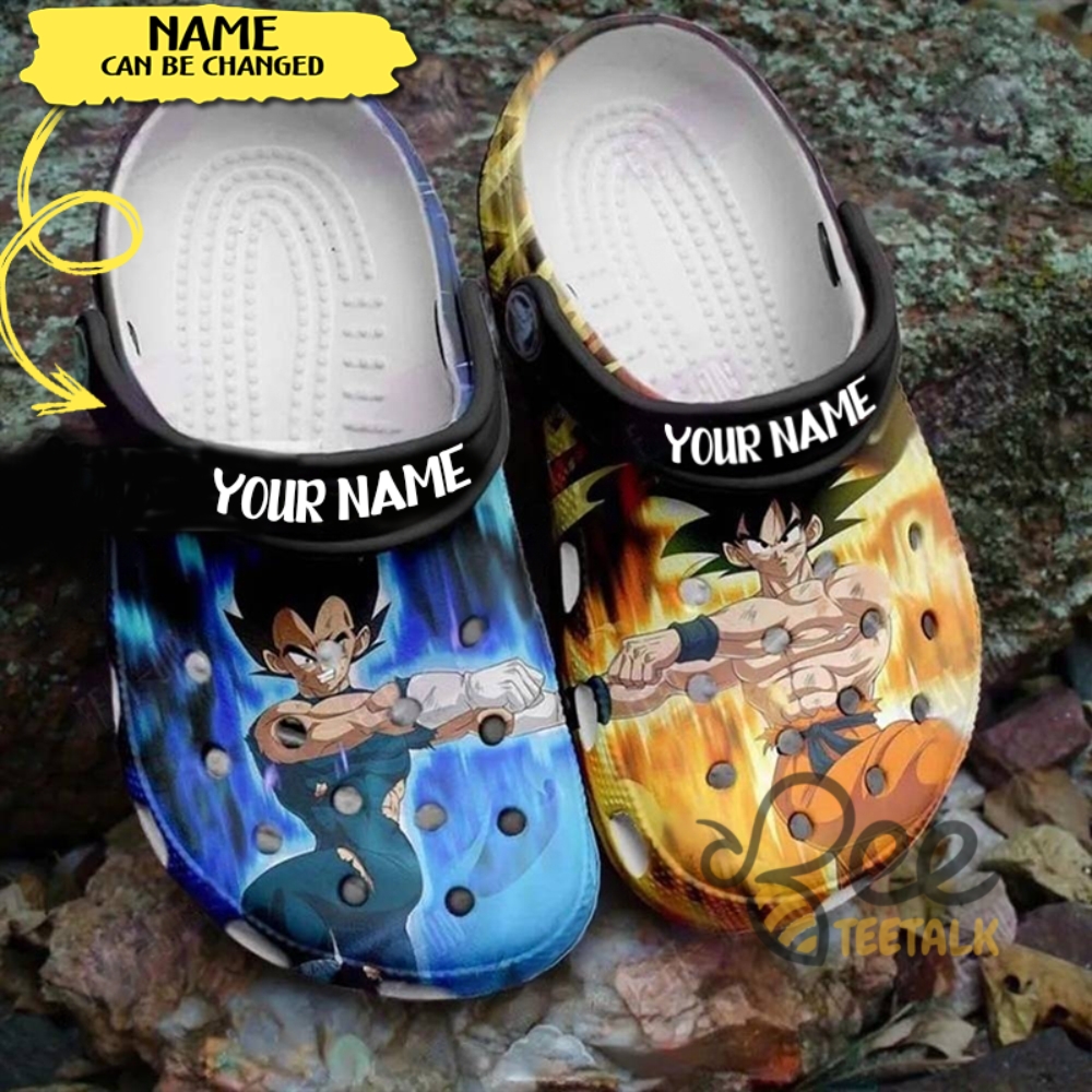 Vegeta And Son Goku Custom Name Clogs (put your custom name in customer note box) 7 Vegeta and Son Goku Custom Name Clogs