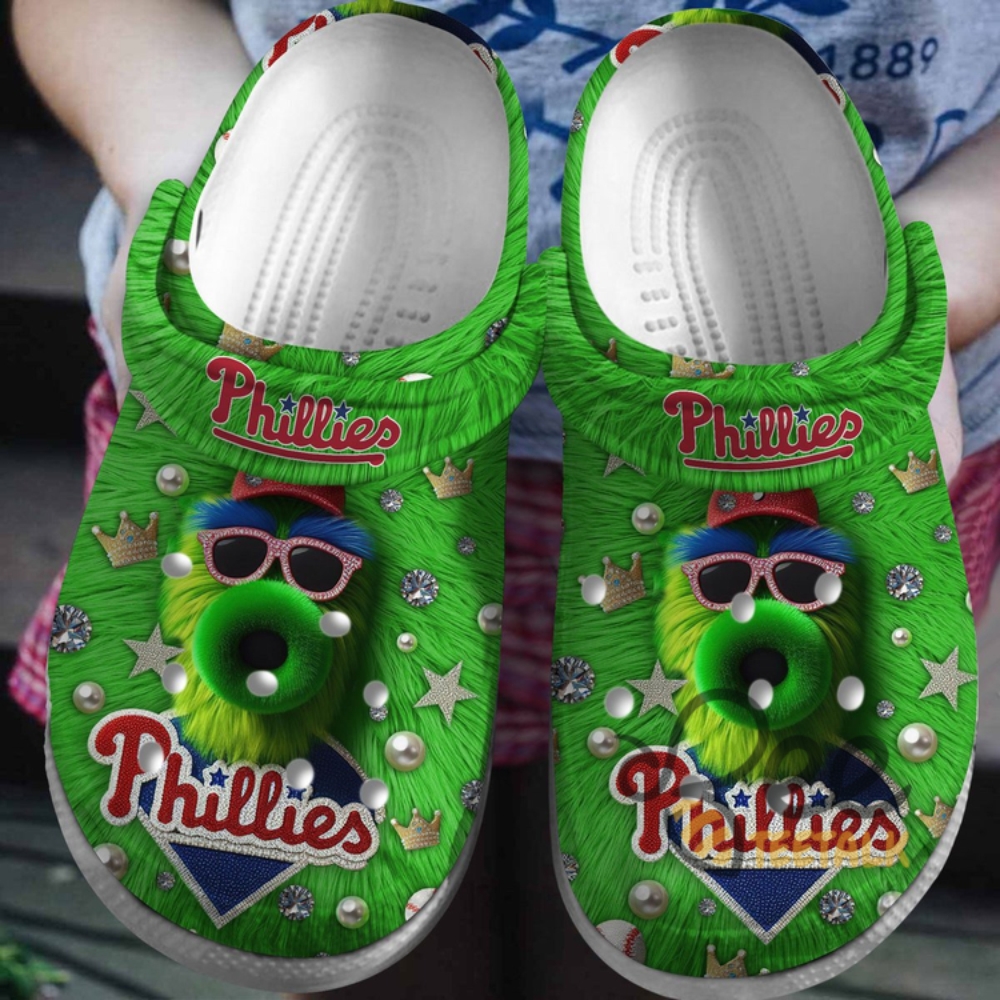 Phillies Baseball Mlb Green Clogs 13 Phillies Baseball MLB Green Clogs