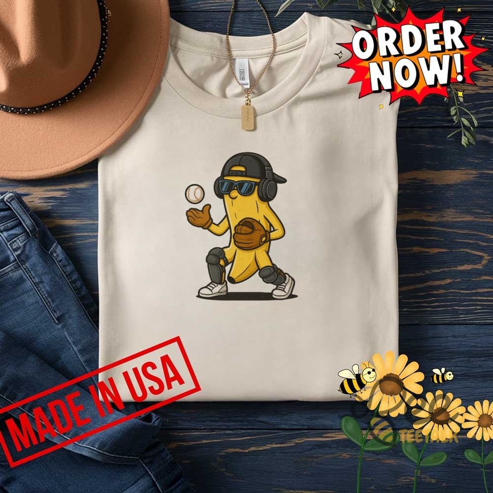 Cool Savanna Banana Baseball Shirt Funny Catcher Fruit Shirt 10 Cool Savanna Banana Baseball Shirt Funny Catcher Fruit Shirt