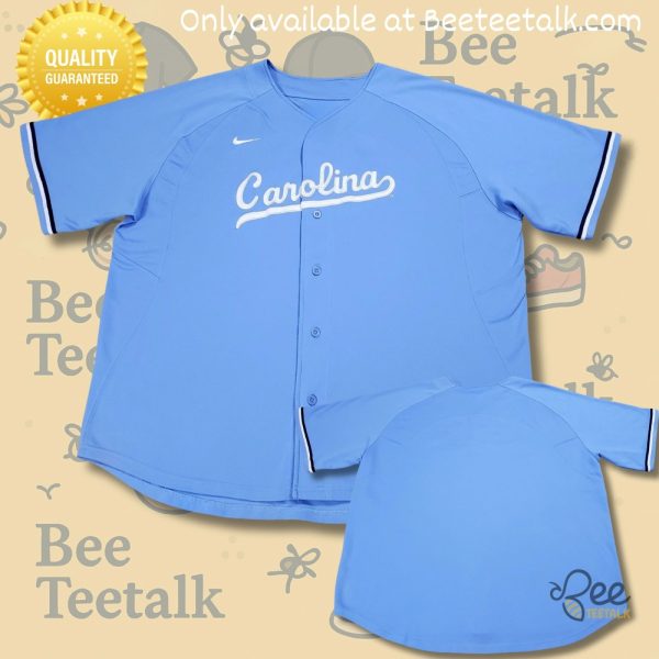 Vintage nike unc north carolina tar heels baseball jersey shirt full printed