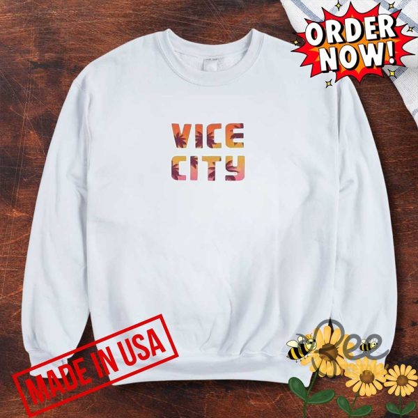 Gta beach florida vice city blue vintage t shirt sweatshirt hoodie tommy vercetti reprinted beeteetalk 3
