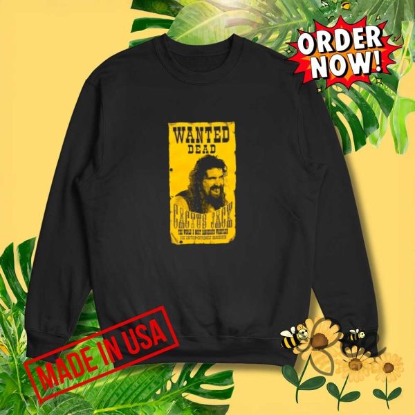 Mick foley cactus jack t shirt dead or alive wwe reprinted