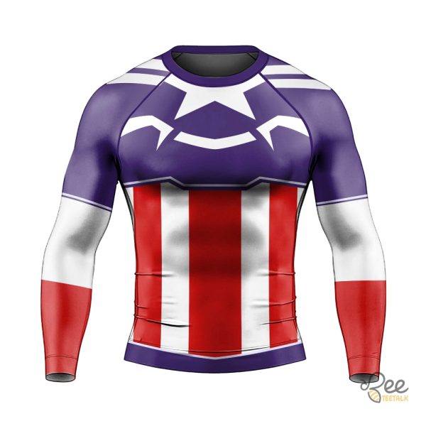 Sam wilson rash guard captain america compression shirt
