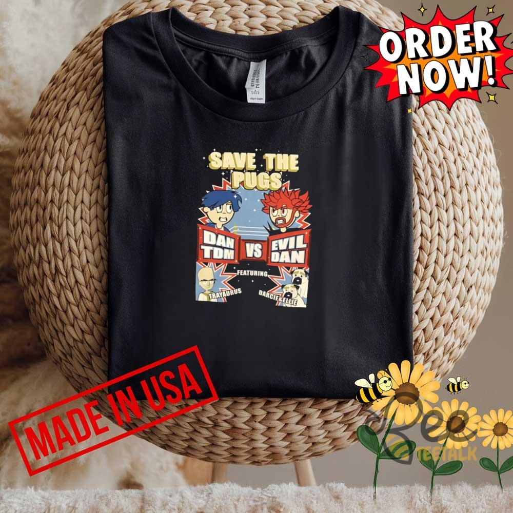 Minecraft Dantdm On Tour Save The Pugs Shirt 6 Minecraft DanTDM On Tour Save The Pugs Shirt