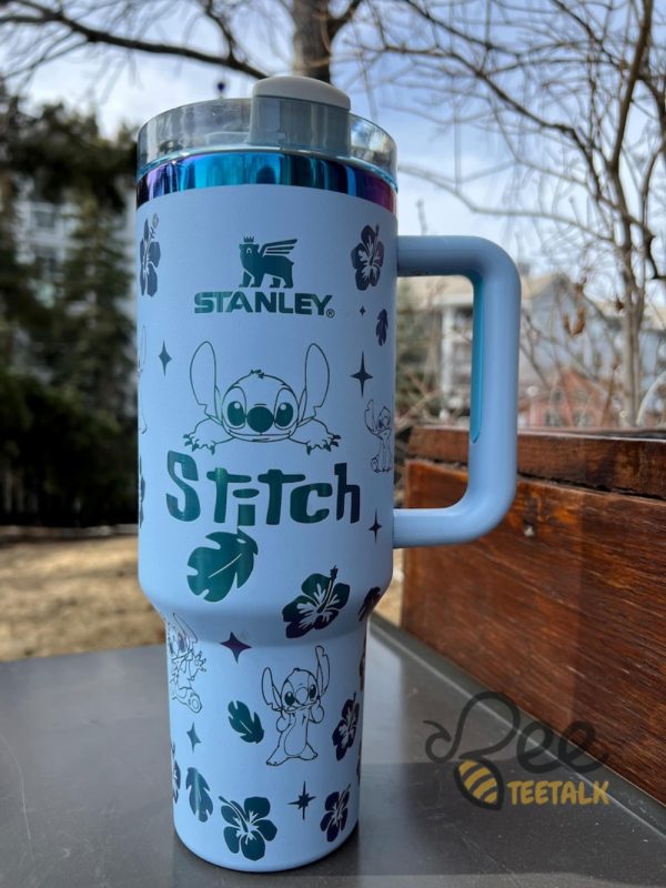 Laser engraved ohana means family lilo and stitch chroma stanley 40 oz cup dupe