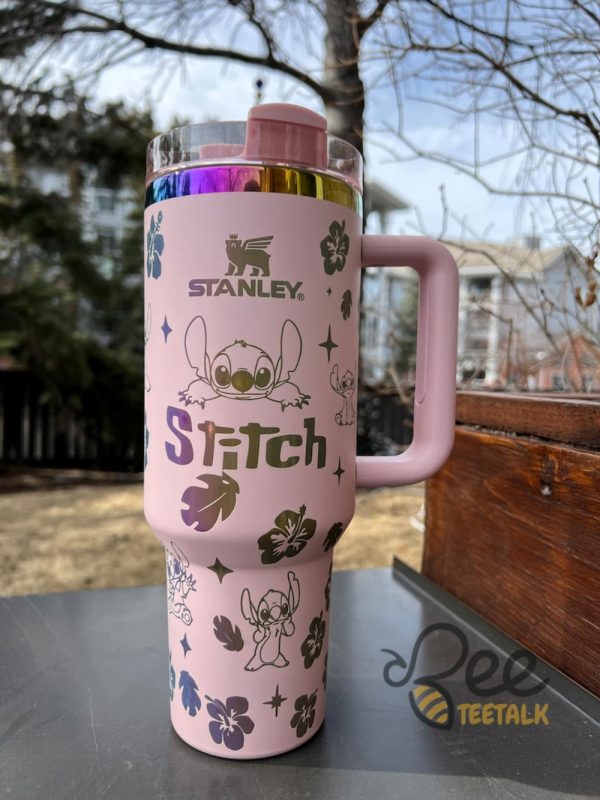 Laser engraved ohana means family lilo and stitch chroma stanley 40 oz cup dupe