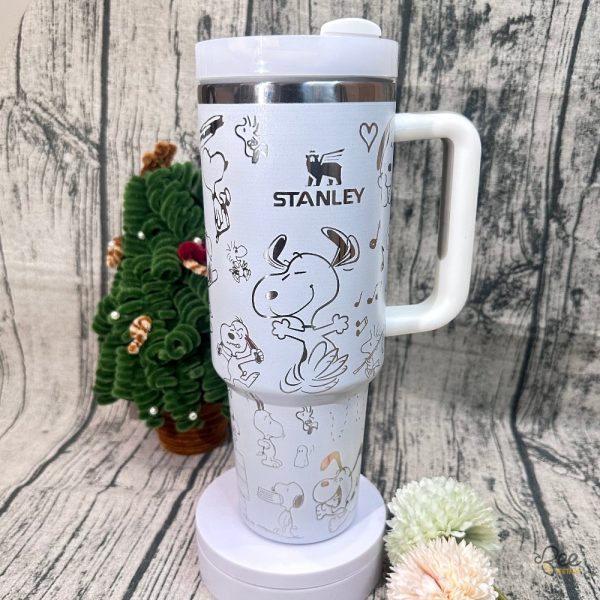 Snoopy custom stanley cup 40 oz tumbler with handle