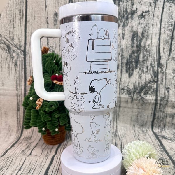 Snoopy custom stanley cup 40 oz tumbler with handle