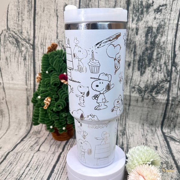 Snoopy custom stanley cup 40 oz tumbler with handle