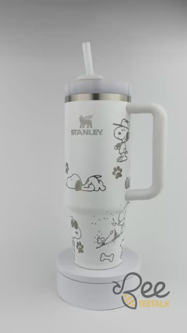 Snoopy stanley tumbler engraved 40oz dupe