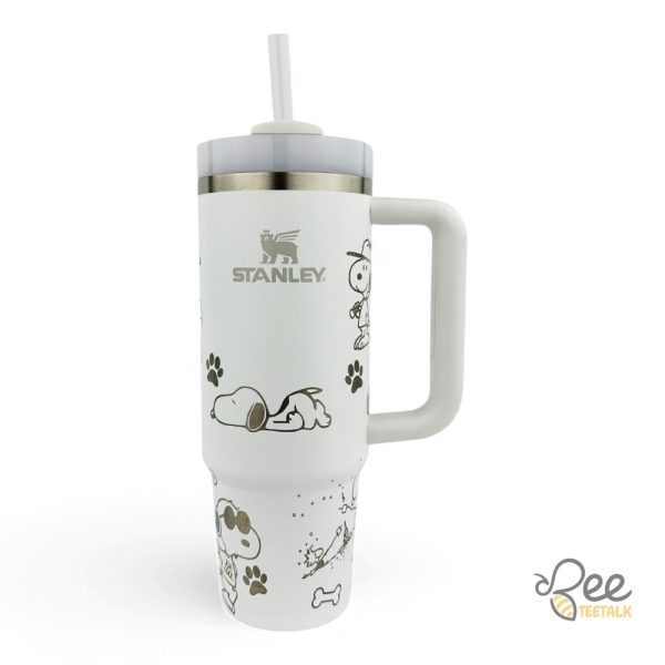 Snoopy stanley tumbler engraved 40oz dupe