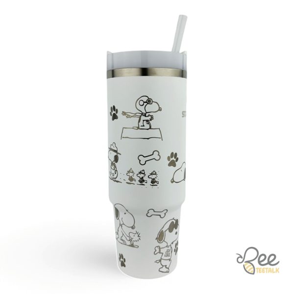 Snoopy stanley tumbler engraved 40oz dupe