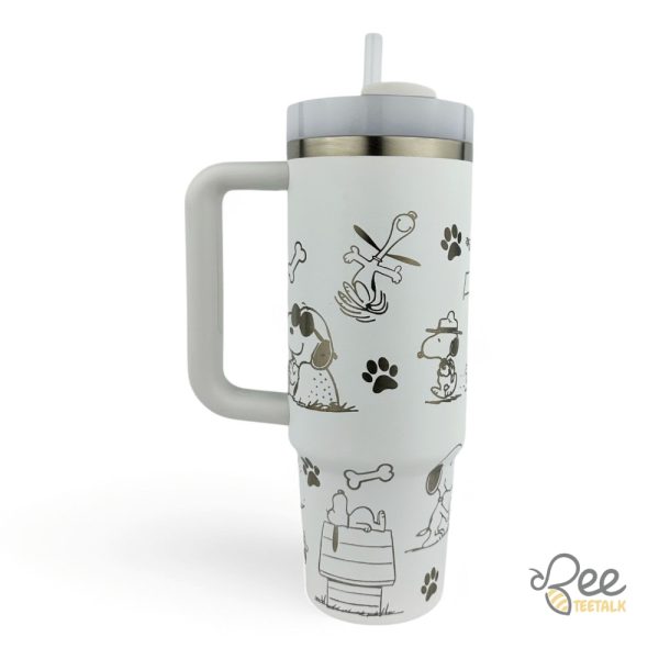 Snoopy stanley tumbler engraved 40oz dupe