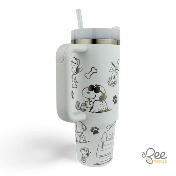 Snoopy stanley tumbler engraved 40oz dupe