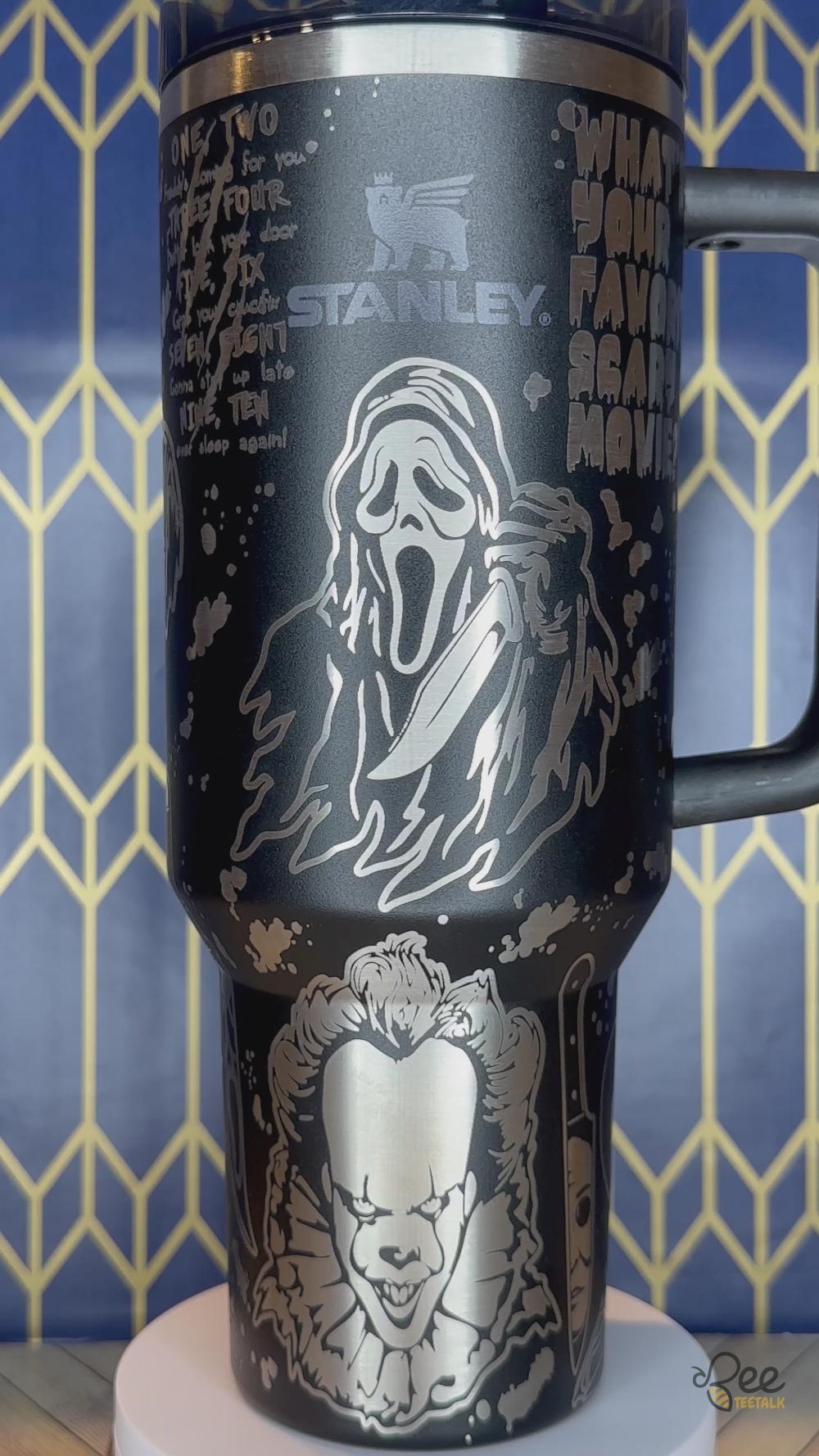 Whats Your Favorite Scary Movie Horror Tumbler Stanley Quencher 40Oz Dupe 8 Whats Your Favorite Scary Movie Horror Tumbler Stanley Quencher 40oz dupe