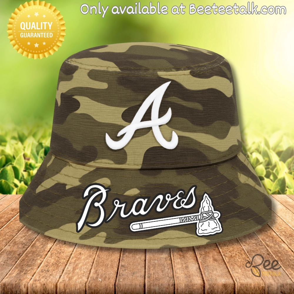 Camo Memorial Day Atlanta Braves Bucket Hat 2 Camo Memorial Day Atlanta Braves Bucket Hat