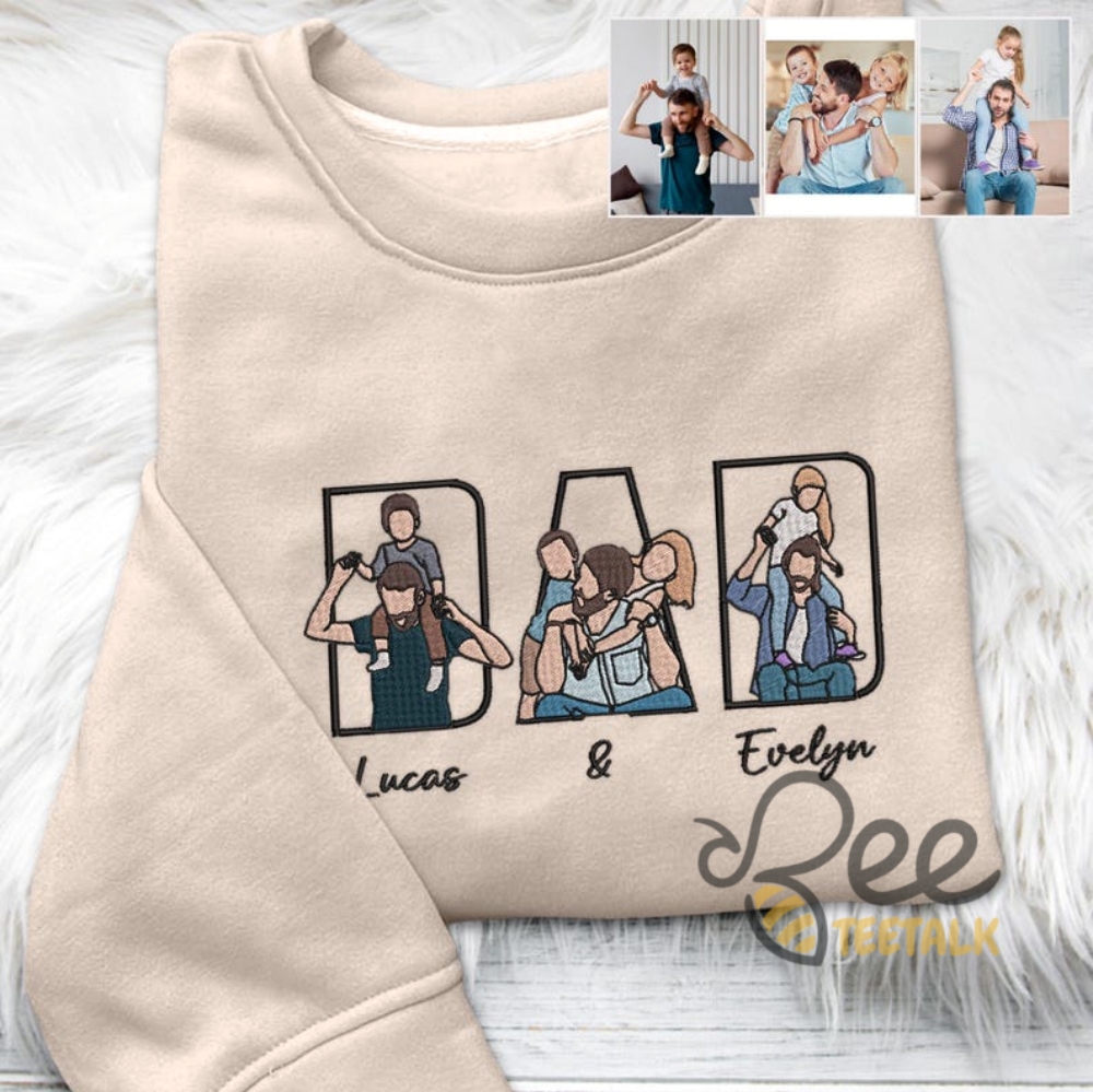 Custom Portrait Photo Embroidered Shirt For Dad Fathers Day Gift 13 Custom Portrait Photo Embroidered Shirt For Dad Fathers day gift