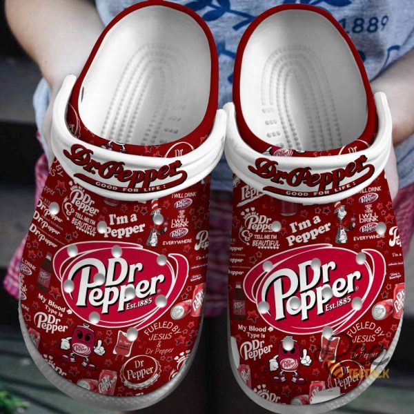 Red dr pepper clogs for men and women