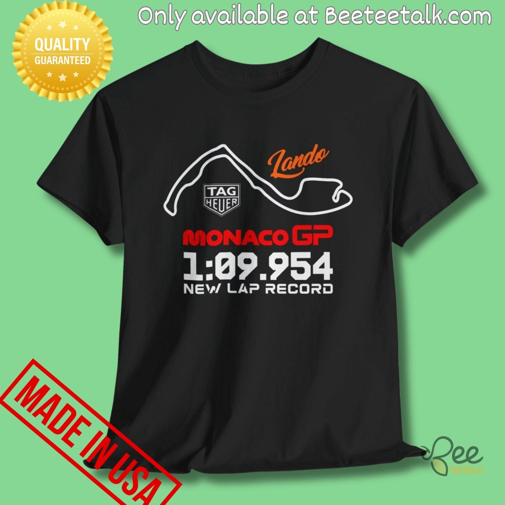 F1 2025 Monaco Gp Lap Record Lando Norris Formula One Shirt 2 F1 2025 Monaco GP Lap Record Lando Norris Formula One Shirt