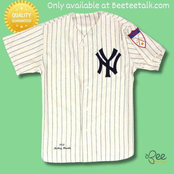New full printed mickey mantle ny yankees baseball jersey no 7