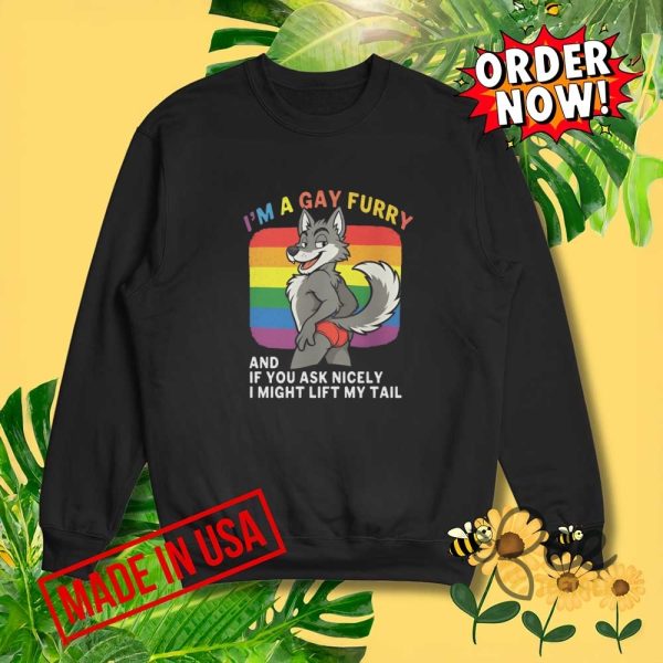 Im a gay furry rainbow fox funny lgbtq shirt