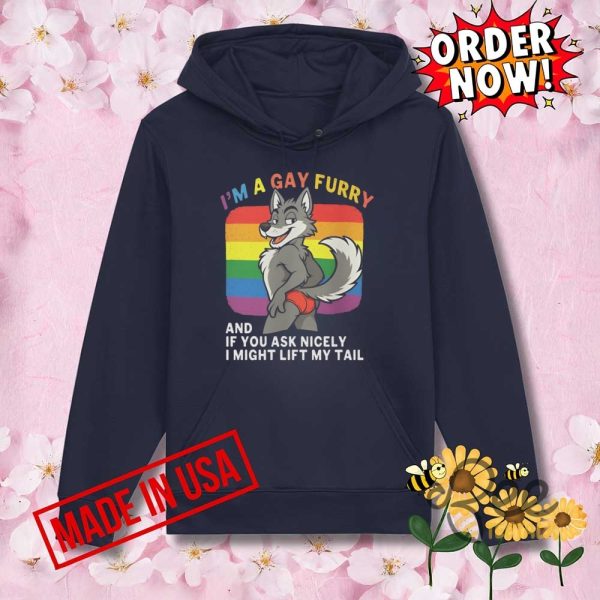 Im a gay furry rainbow fox funny lgbtq shirt