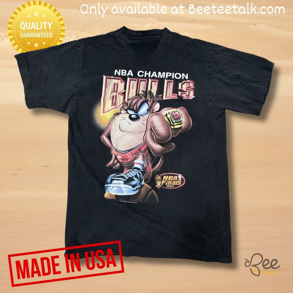 Nba Finals 1997 Chicago Bulls Champion Looney Tunes Taz Shirt Reprinted 2 NBA Finals 1997 Chicago Bulls Champion Looney Tunes Taz Shirt reprinted