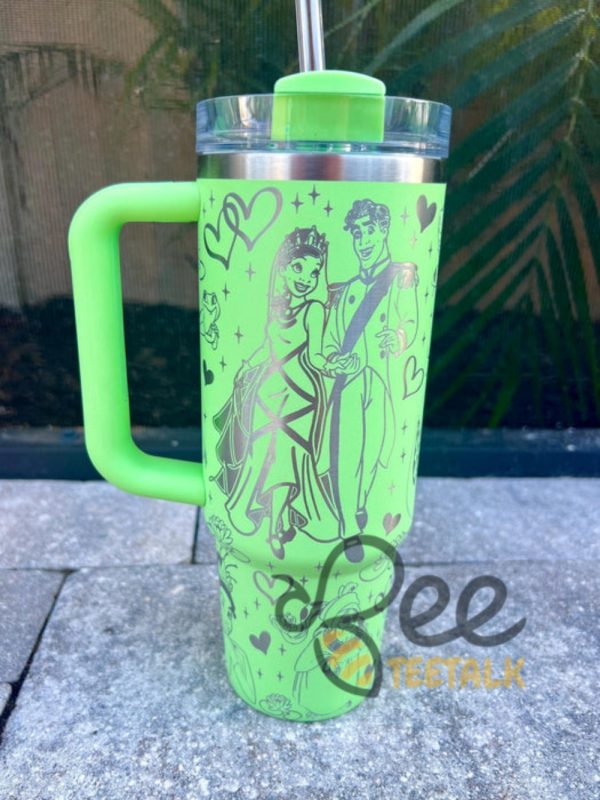 Personalized princess tiana and the frog stainless steel tumbler