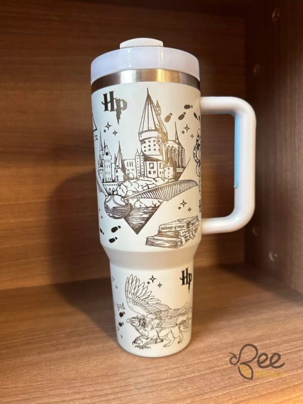 Harry potter engraved 40 oz stainless steel tumbler with handle