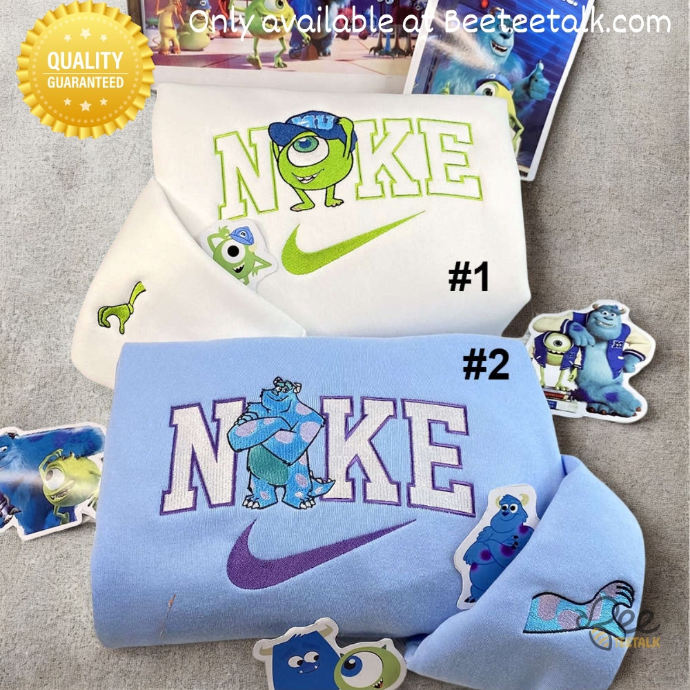 Mike Wazowski And James Sullivan Monsters Inc Nike Embroidered Sweatshirt T Shirt Hoodie 5 Mike Wazowski and James Sullivan Monsters Inc Nike Embroidered Sweatshirt t shirt hoodie