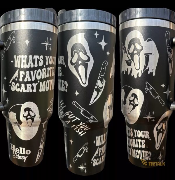 Scream ghostface 40oz tumbler stanley dupe