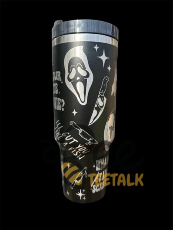 Scream ghostface 40oz tumbler stanley dupe