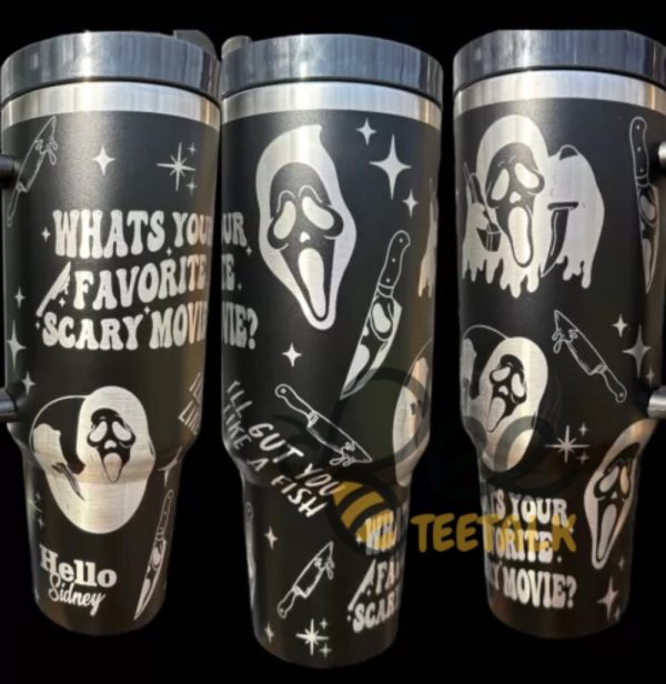 Scream ghostface 40oz tumbler stanley dupe
