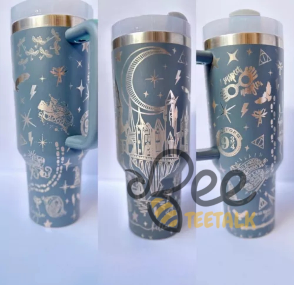 Harry Potter Laser Engraved 40Oz Golden Tumbler Stanley Dupe 11 Harry Potter Laser Engraved 40oz Golden Tumbler Stanley DUPE
