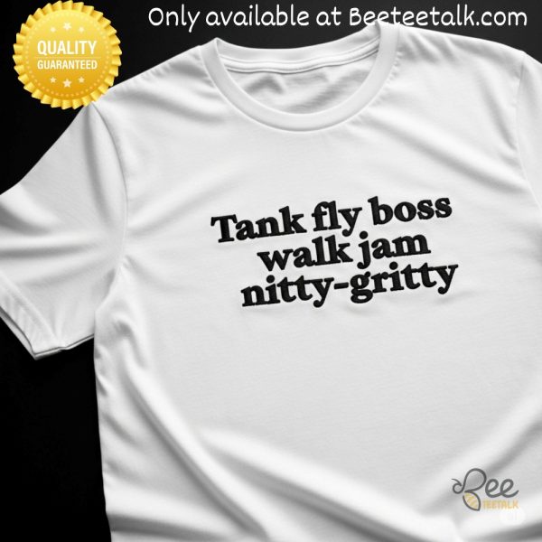 Tank fly boss walk jam nitty gritty embroidered shirt