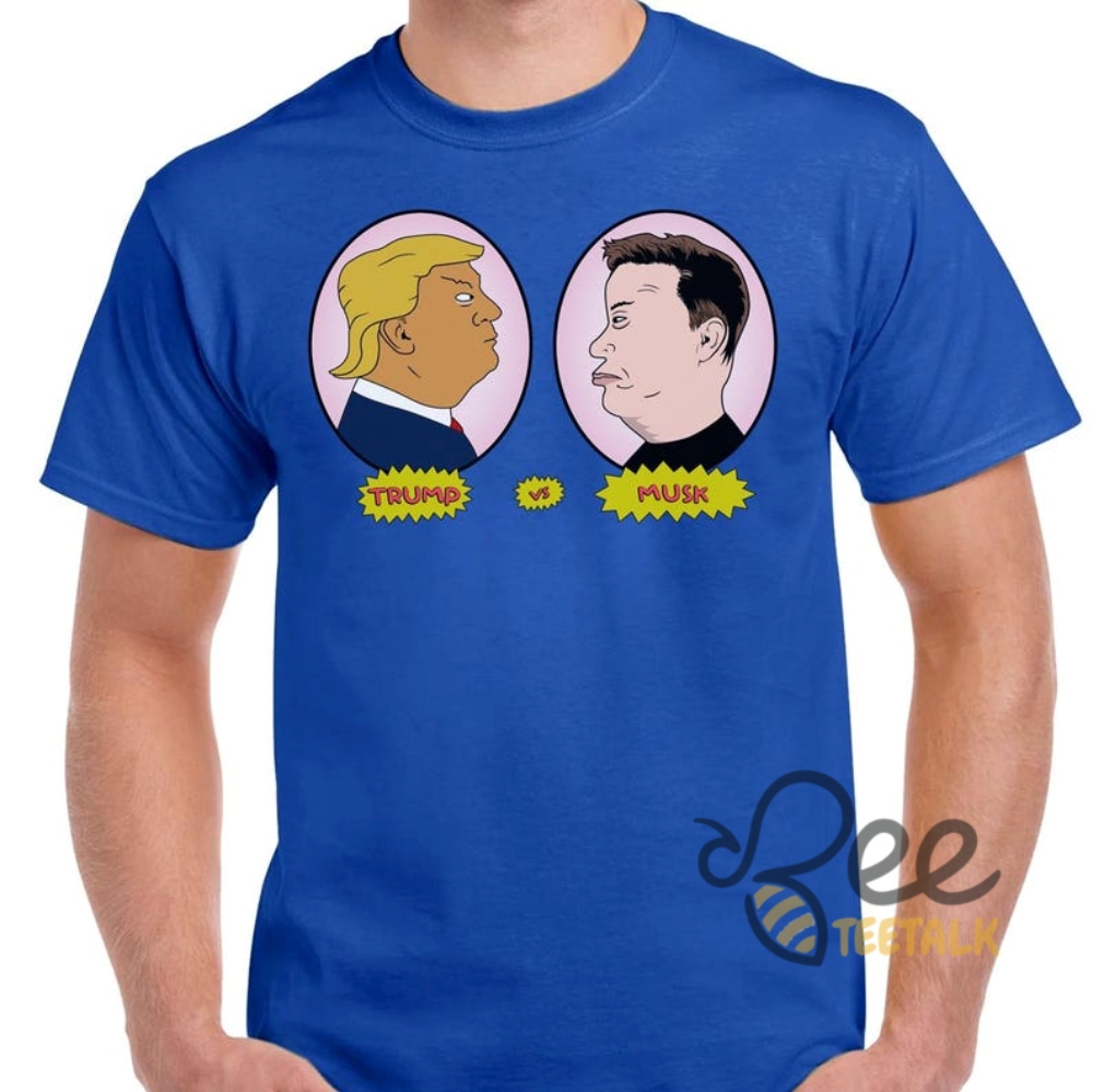 Trump Vs Musk Battle Shirt Beavis And Butthead Parody Elon Musk Donald Trump Tee 2025 12 Trump vs Musk Battle Shirt Beavis and Butthead Parody Elon Musk Donald Trump Tee 2025