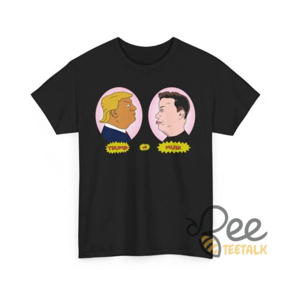 Trump vs musk battle shirt beavis and butthead parody elon musk donald trump tee 2025 beeteetalk 3