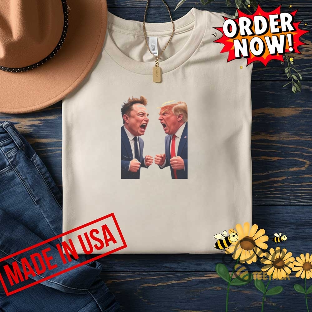 Funny Trump Vs Elon Political Rivalry Comedy Tee 9 Funny Trump Vs Elon Political Rivalry Comedy Tee