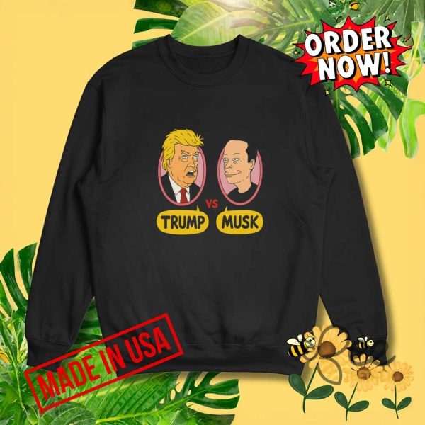 Battle trump vs musk shirt beavis and butthead parody elon musk donald trump tee 2025 beeteetalk 1