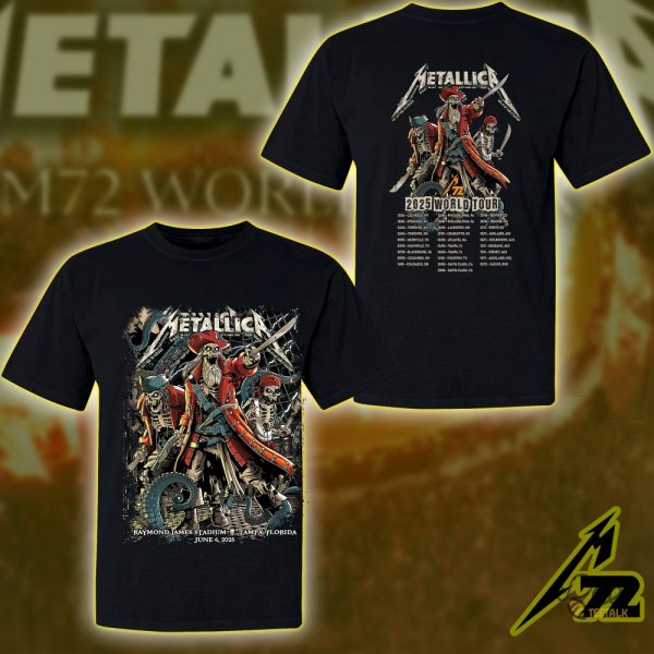 Metallica m72 tour tonight in tampa concert shirt 2025