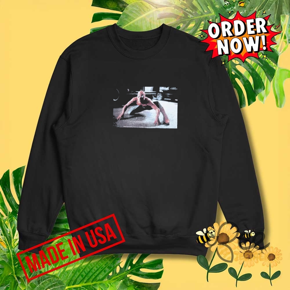 Reprinted Spider Man 2 T Shirt Sweatshirt Hoodie Black Tobey Maguire Marvel Movie Promo 4 Reprinted Spider Man 2 T Shirt sweatshirt hoodie Black Tobey Maguire Marvel Movie Promo