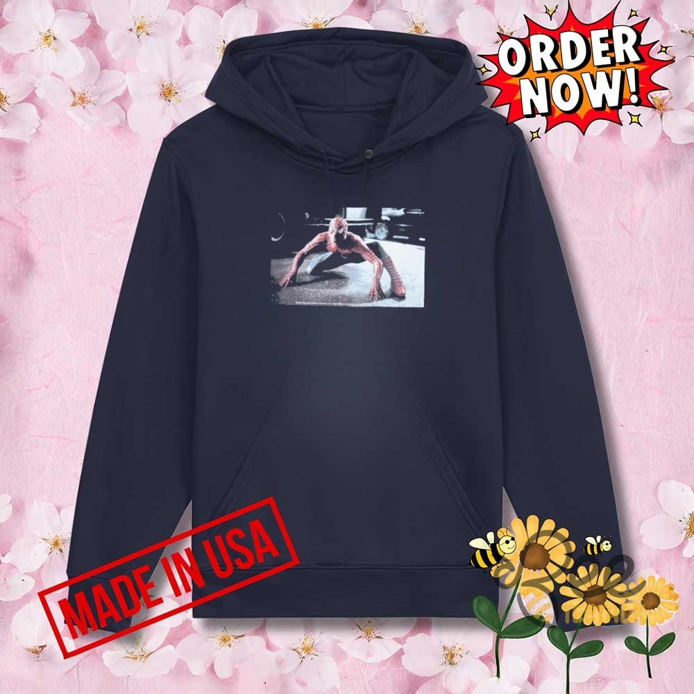 Reprinted Spider Man 2 T Shirt Sweatshirt Hoodie Black Tobey Maguire Marvel Movie Promo 6 Reprinted Spider Man 2 T Shirt sweatshirt hoodie Black Tobey Maguire Marvel Movie Promo