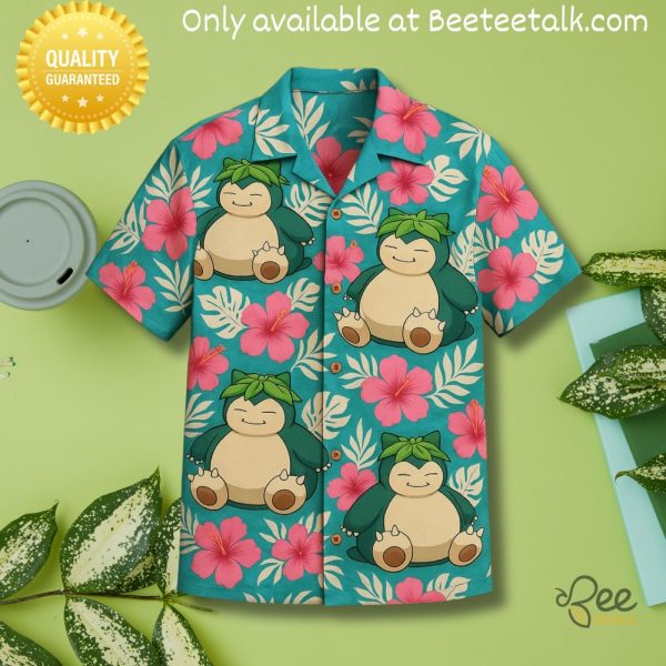Pokemon snorlax summer hawaiian shirt