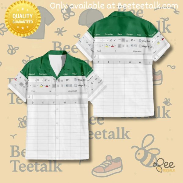 Funny microsoft excel hawaiian shirt 2025
