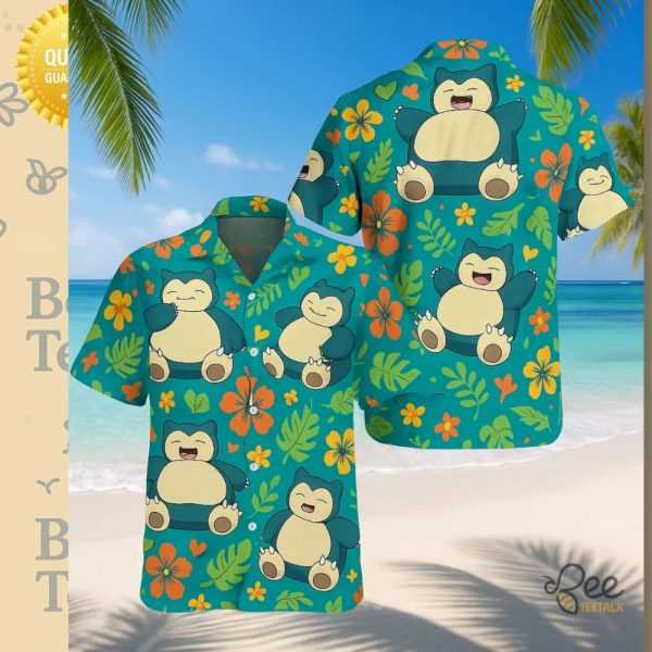 Pokemon snorlax hawaiian shirt