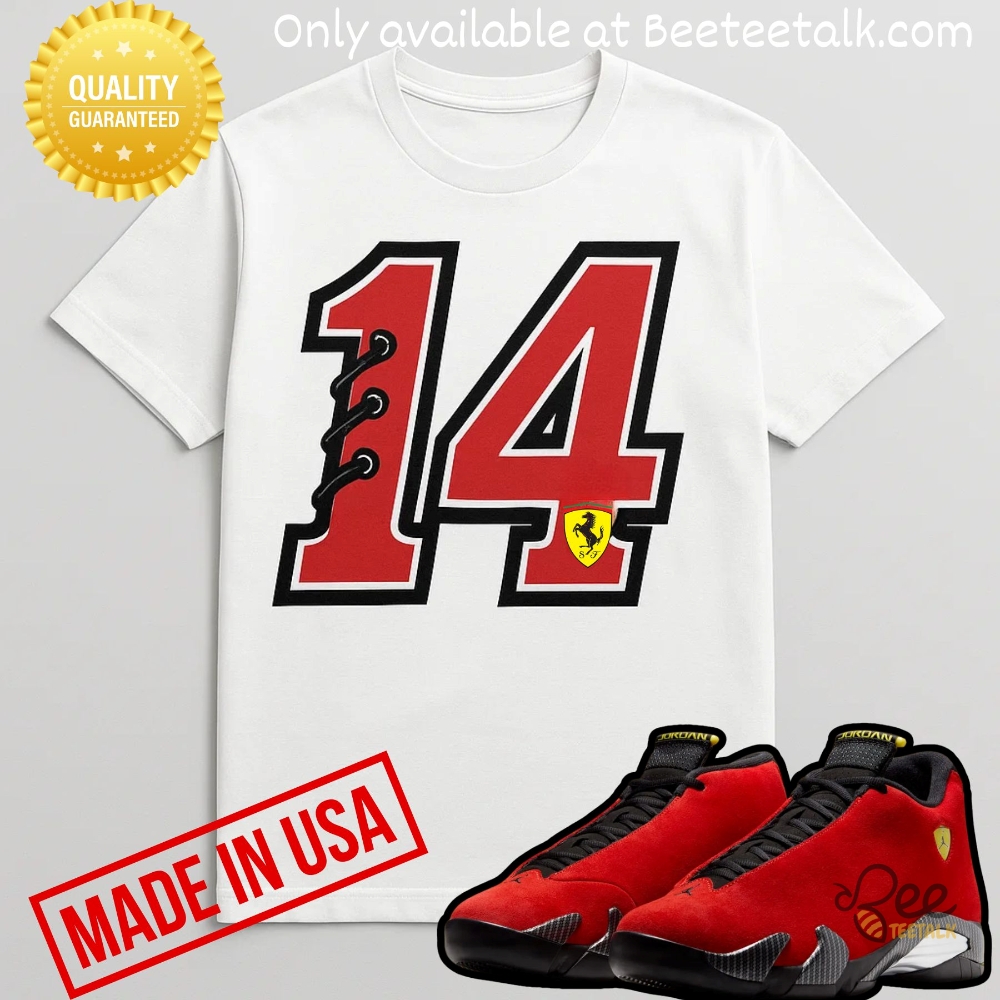Number 14 Ferrari Shirt To Match Air Jordans 14S Challenge Red 1 Number 14 Ferrari Shirt To Match Air Jordans 14s Challenge Red