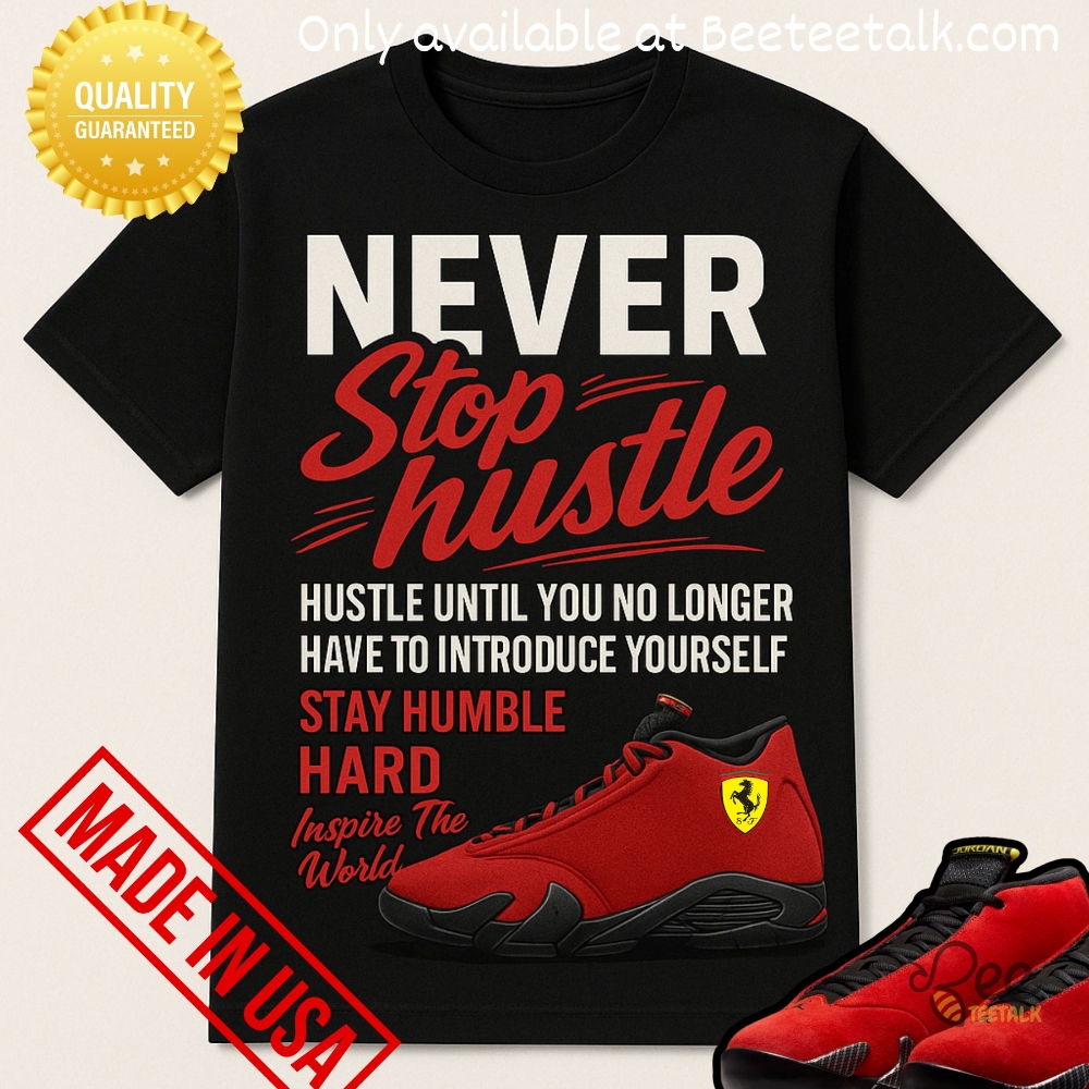 Challenge Red Jordan 14 Ferrari Matching Shirt 1 Challenge Red Jordan 14 Ferrari Matching Shirt